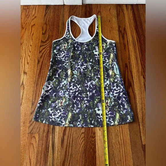Lululemon Cool Racerback Tank Floral Sport Top. Size 6 - Picture 3 of 5